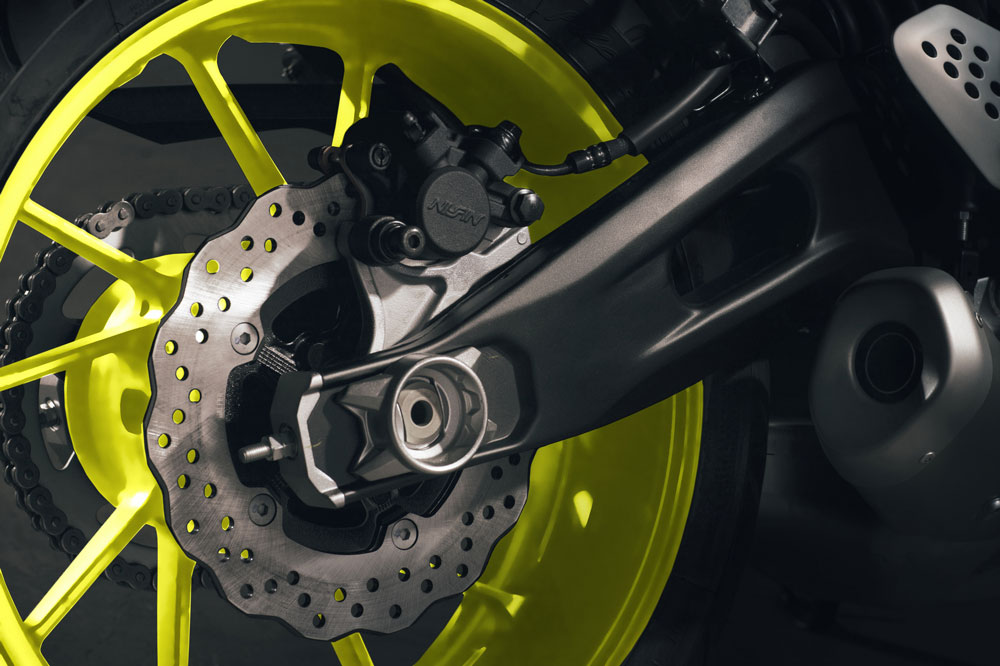 Rueda Trasera de la Yamaha MT 07