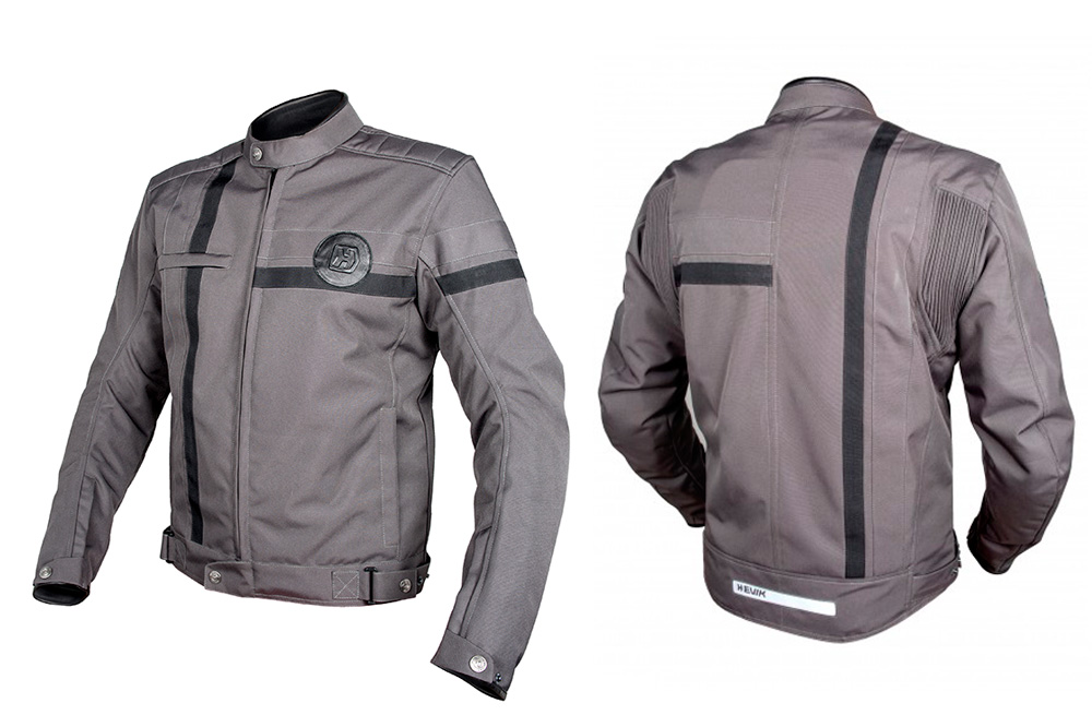 Chaqueta moto Vintage gris de Hevik