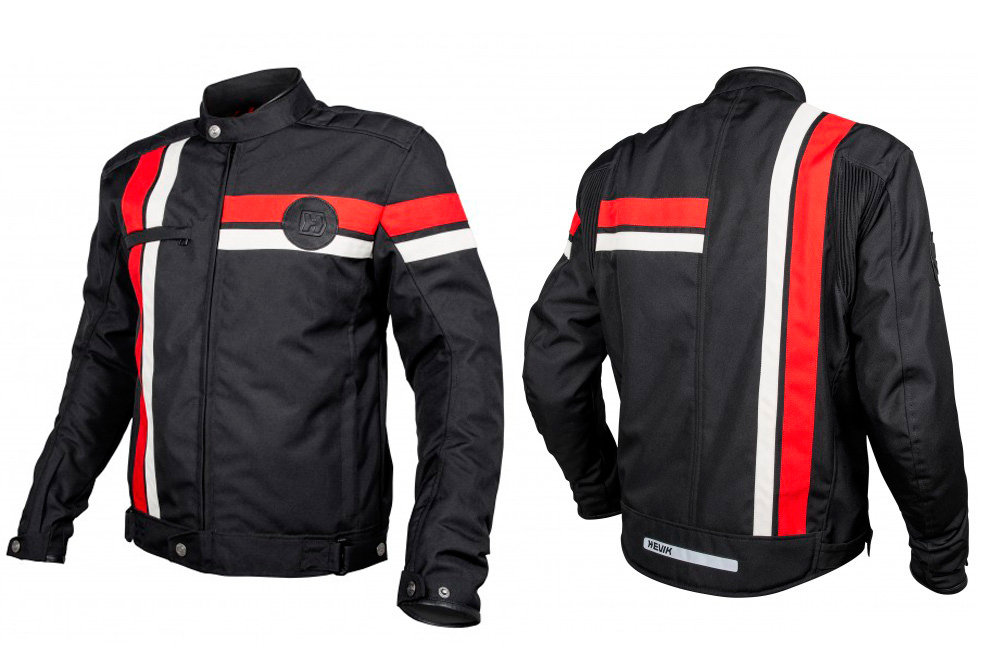 Chaqueta moto Vintage negra de Hevik