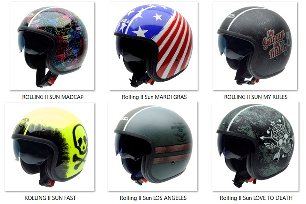 Cascos jet Rolling II Sun de NZI