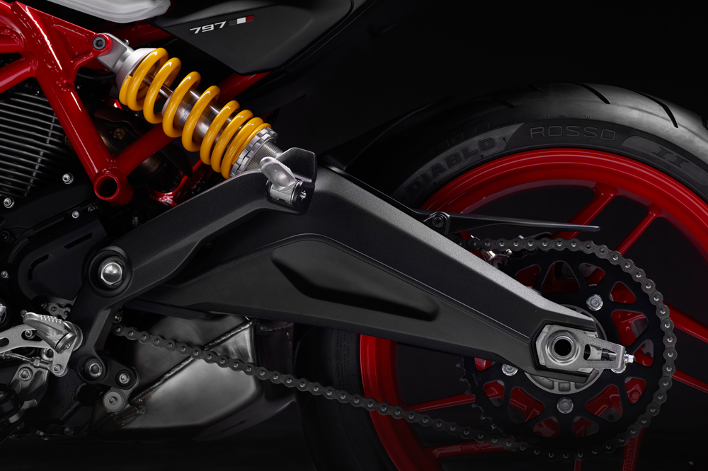 Suspension trasera de la Ducati Monster 797