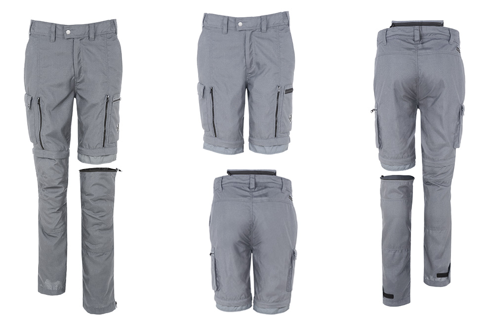 Pantalon desmontable moto Zipster en gris de Tucano Urbano