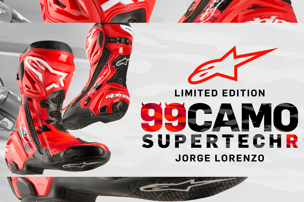 Alpinestars 99 Camo Supertech R: Botas réplica Jorge Lorenzo