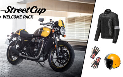La Triumph Street Cup viene con regalo de chaqueta, casco y guantes