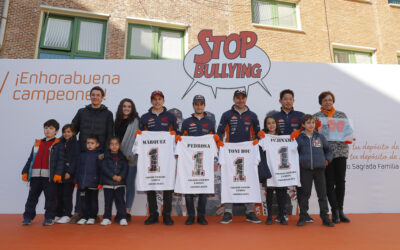 Los Campeones del Mundo del Repsol Honda se unen contra el acoso escolar