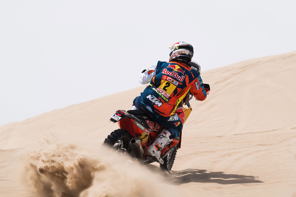 Mattias Walkner fue segundo en la quinta etapa del Rally Dakar 2018