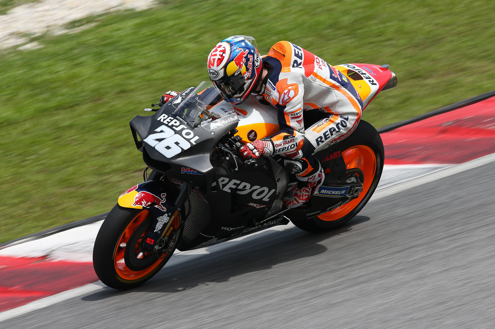 Dani Pedrosa también estuvo haciendo pruebas con los nuevos carenados
