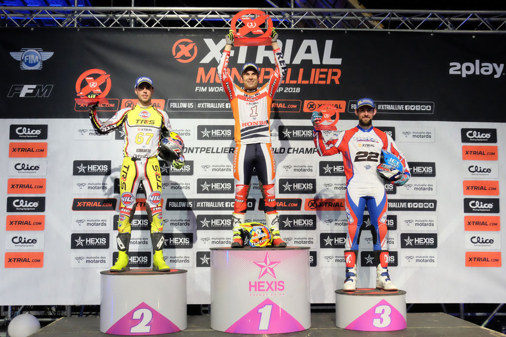 Podio del Trial de Montpellier 2018