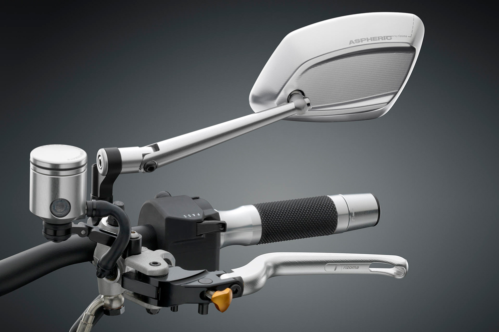 Retrovisor universal 4D de Rizoma en aluminio