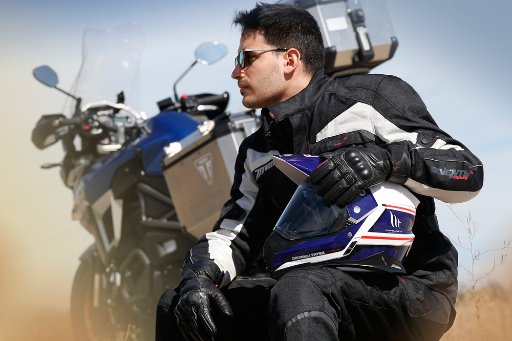 Chaqueta moto SD-JT41 de Seventy Degrees negro y gris