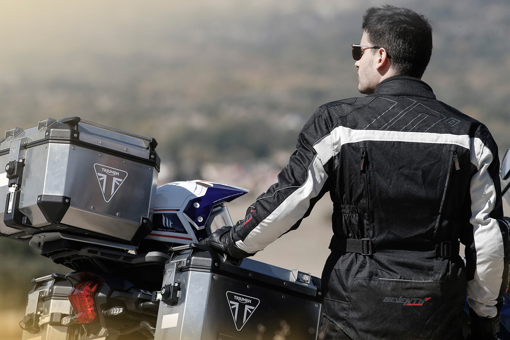 Chaqueta moto SD-JT41 de Seventy Degrees negro y gris