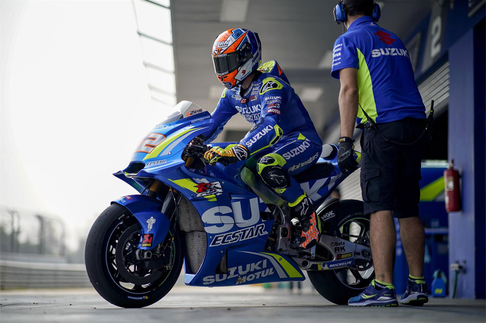 Alex Rins estuvo en los puestos de cabeza durante los entrenamientos MotoGP en Tailandia