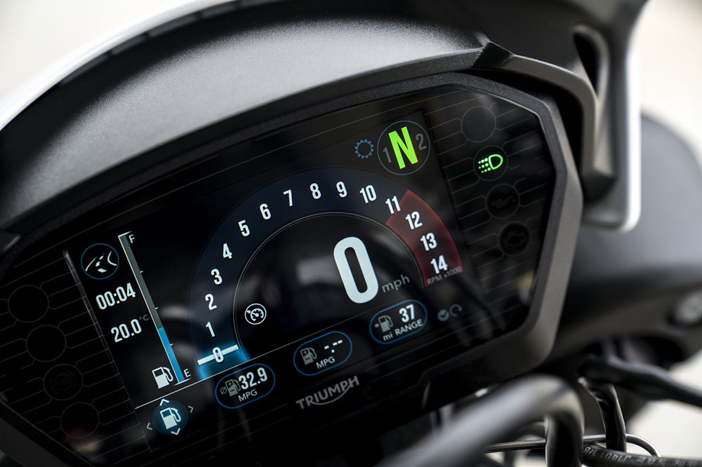 Cuadro de instrumentos de la Triumph Speed Triple 2018