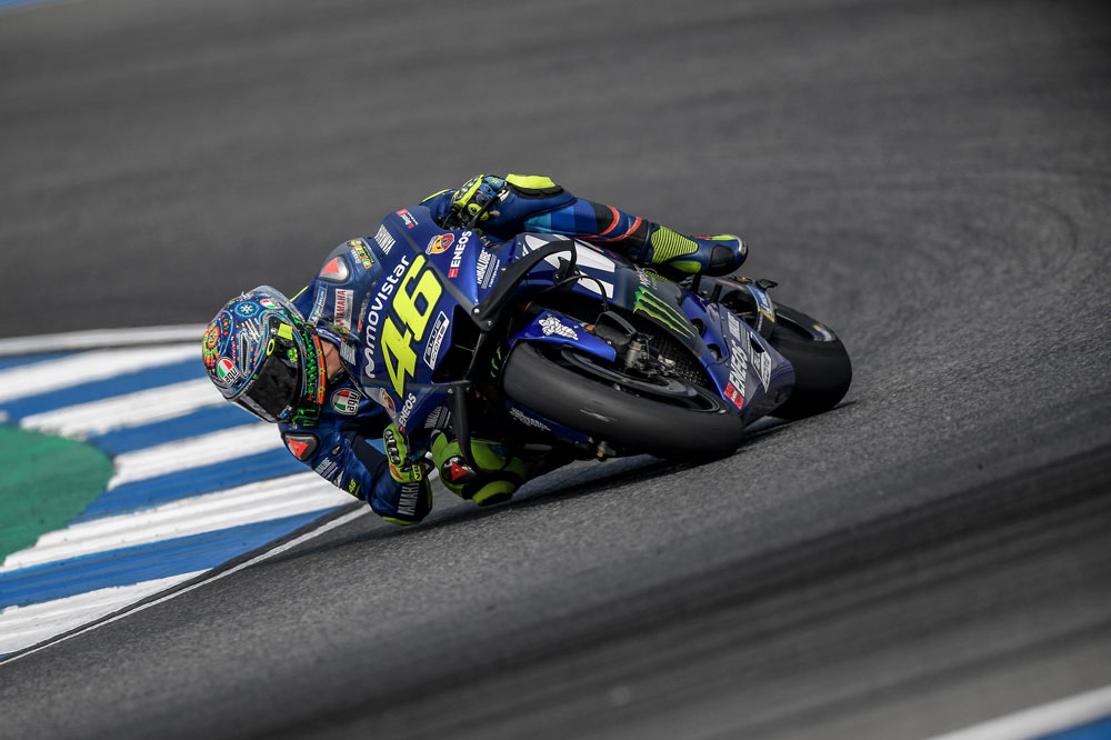Valentino Rossi no logró buenos resultados en Tailandia