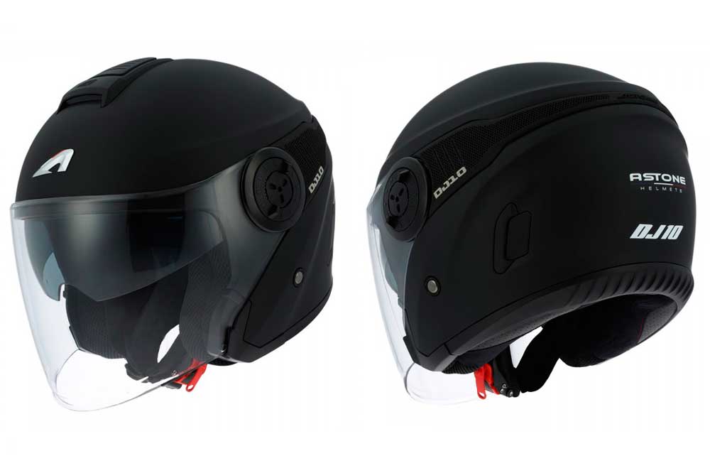 Casco Jet DJ10-2 de Astone modelo Monocolor negro