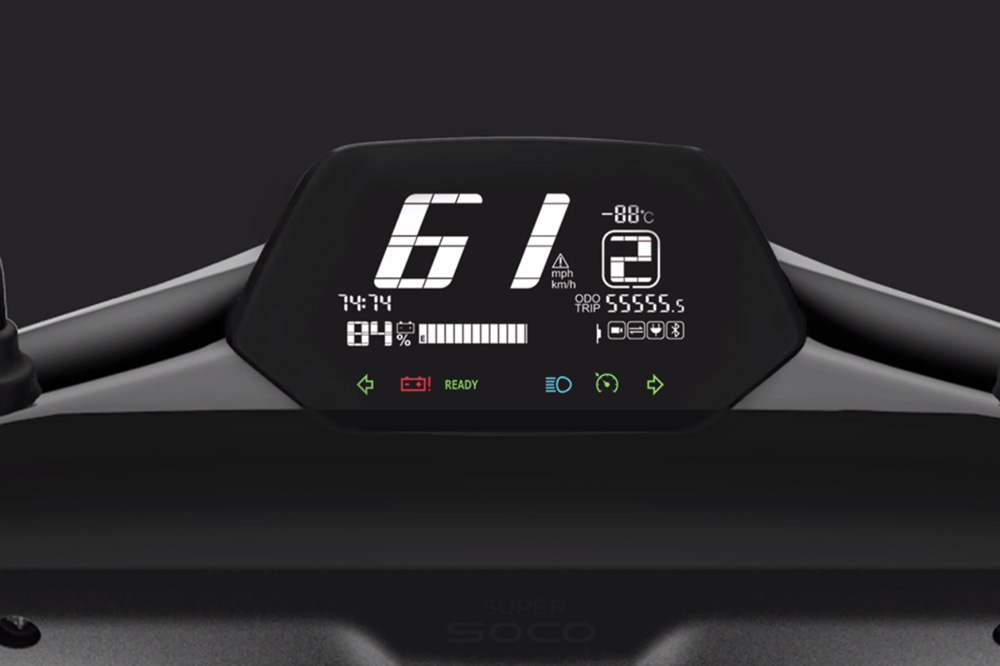 Cuadro de instrumentos del Xiaomi Super Soco