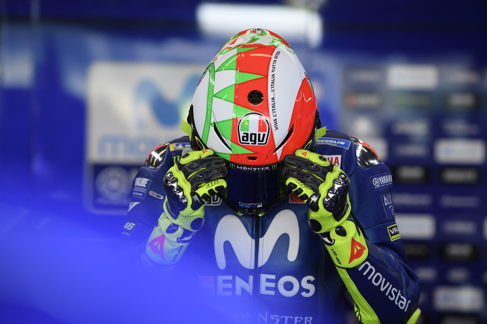 Nuevo casco de Valentino Rossi para el Gran Premio de Italia