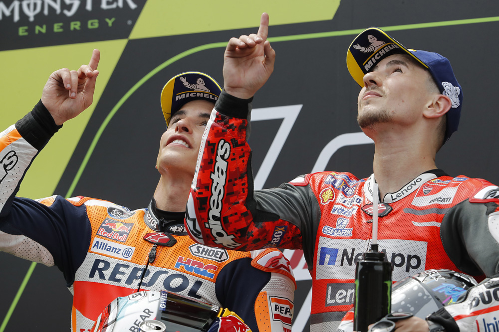 Jorge Lorenzo y Marc Marquez en el GP de Cataluña