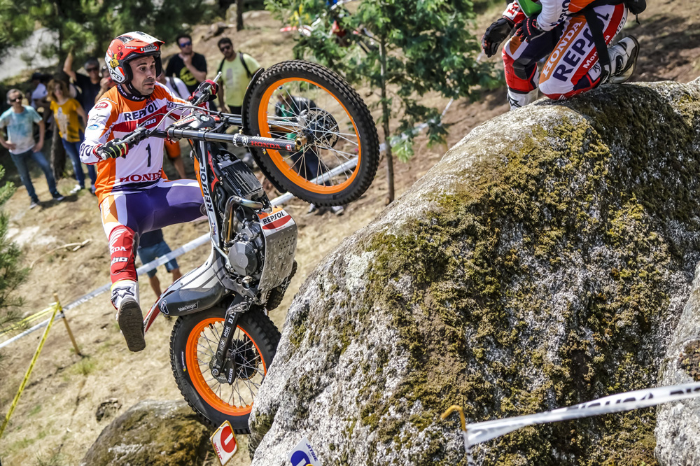 Toni Bou durante el Trial de Portugal 2018