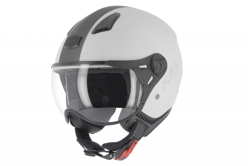Casco jet KSR2 de Astone gris y negro