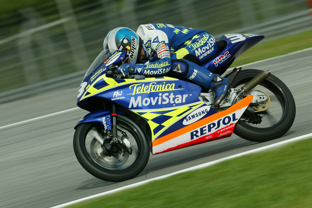 Dani Pedrosa en el Gran Premio de Malasia 2003