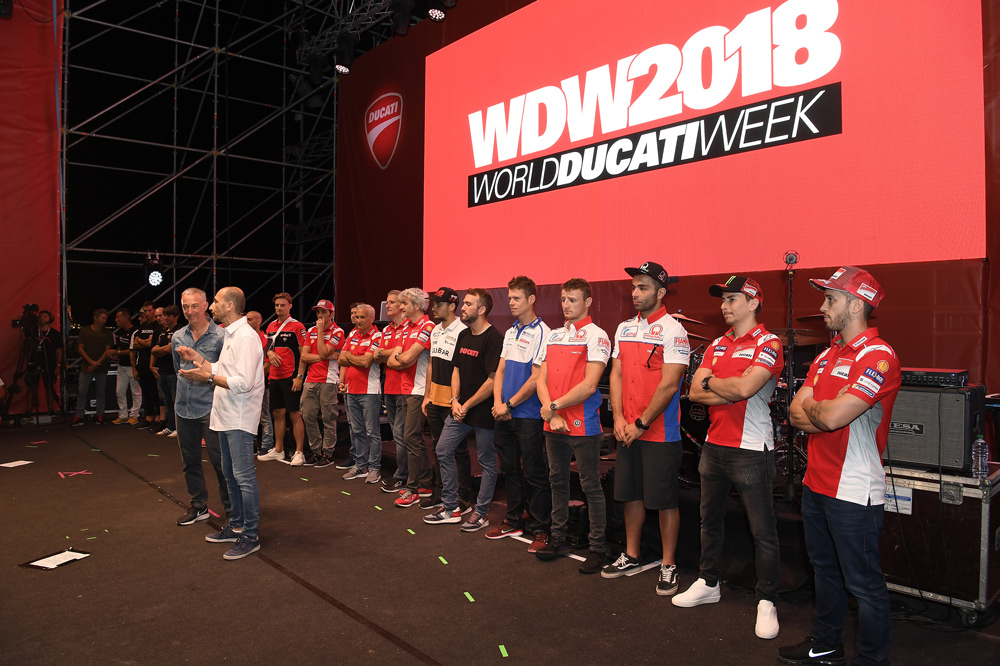 Pilotos Ducati durante el World Ducati Week