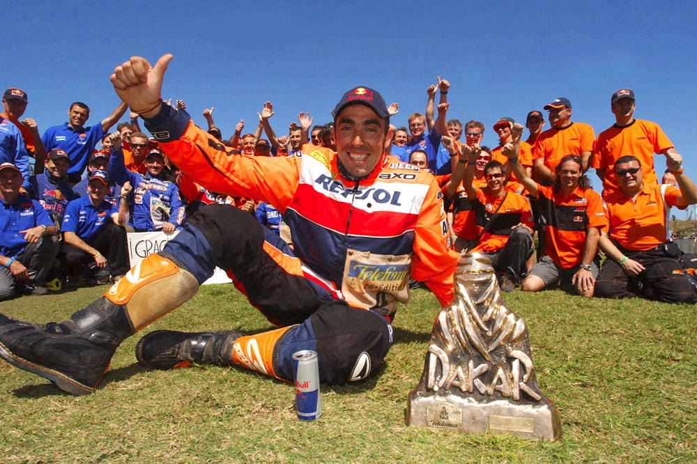 Nani Roma tras conquistar el Rally Dakar