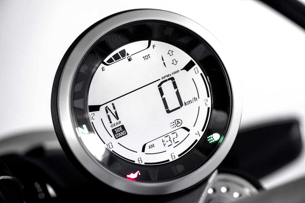 Cuadro de instrumentos de la Ducati Scrambler 2019