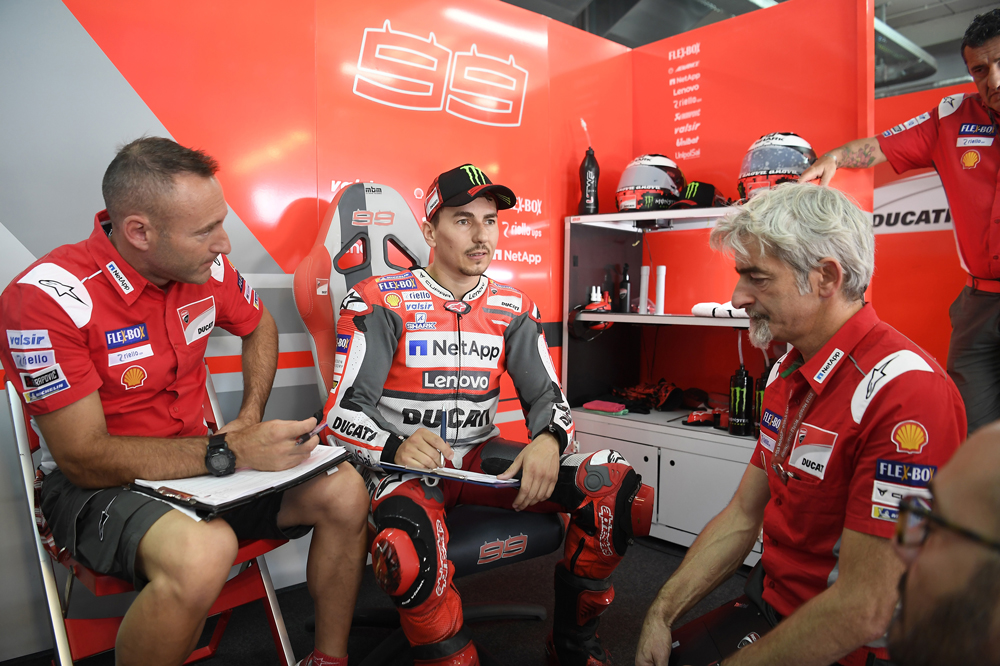 Jorge Lorenzo durante el GP de Aragón