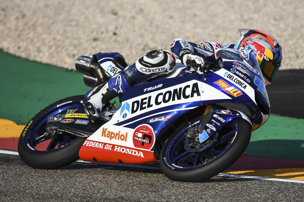 Jorge Martín durante el GP de Aragón 2018