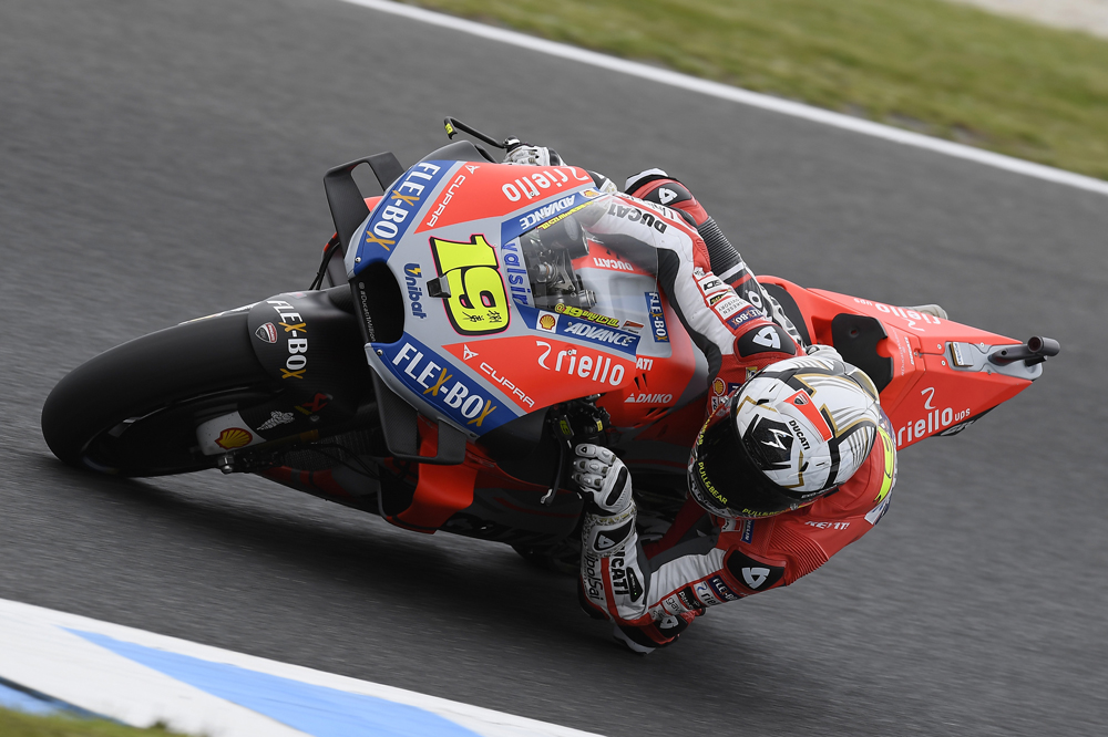 Alvaro Bautista corrió en MotoGP con la moto de Jorge Lorenzo