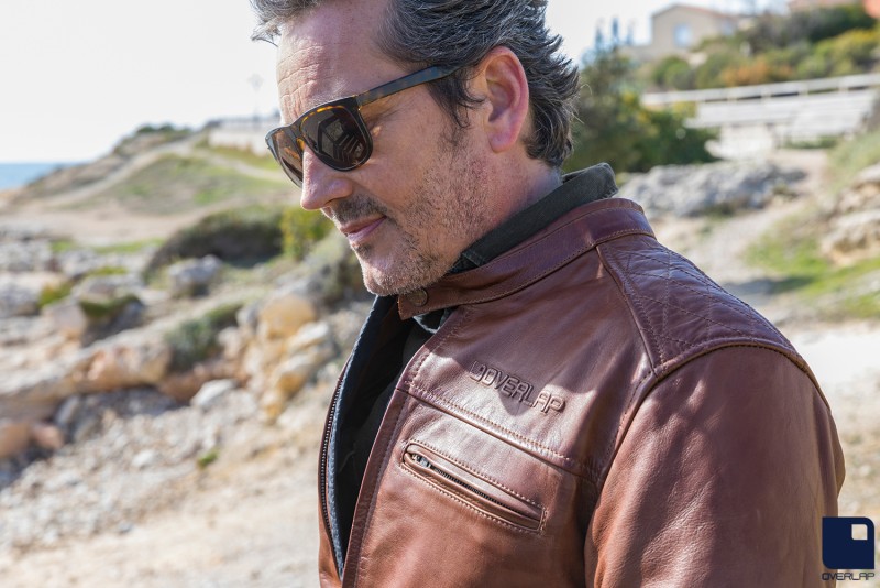 Chaqueta piel Rainey de Overlap en caramelo