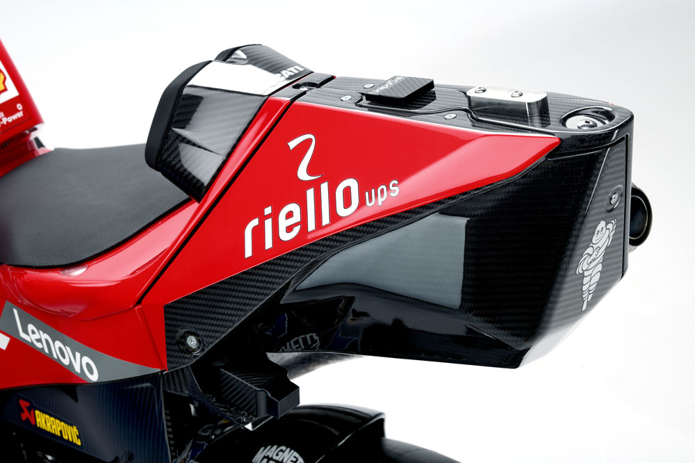 Estéticamente el colín de la Ducati Desmosecidi GP 2019 es cuestionable