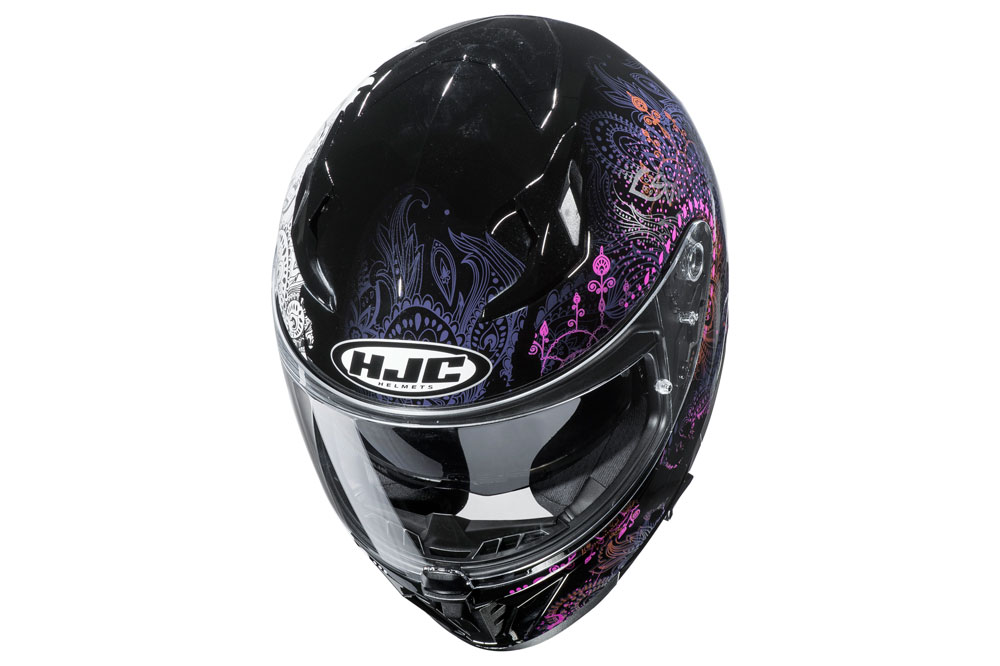 Casco integral i70 de HJC decorado rosa y negro