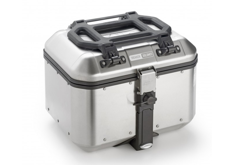 Mini portaequipajes E165 sobre maleta DLM46 de Givi