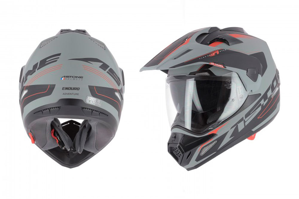 Casco Crosstourer de Astone Helmets gris y negro