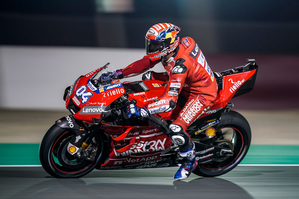 Andrea Dovizioso al final le ganó la mano a Marc Márquez en el GP de Qatar en MotoGP