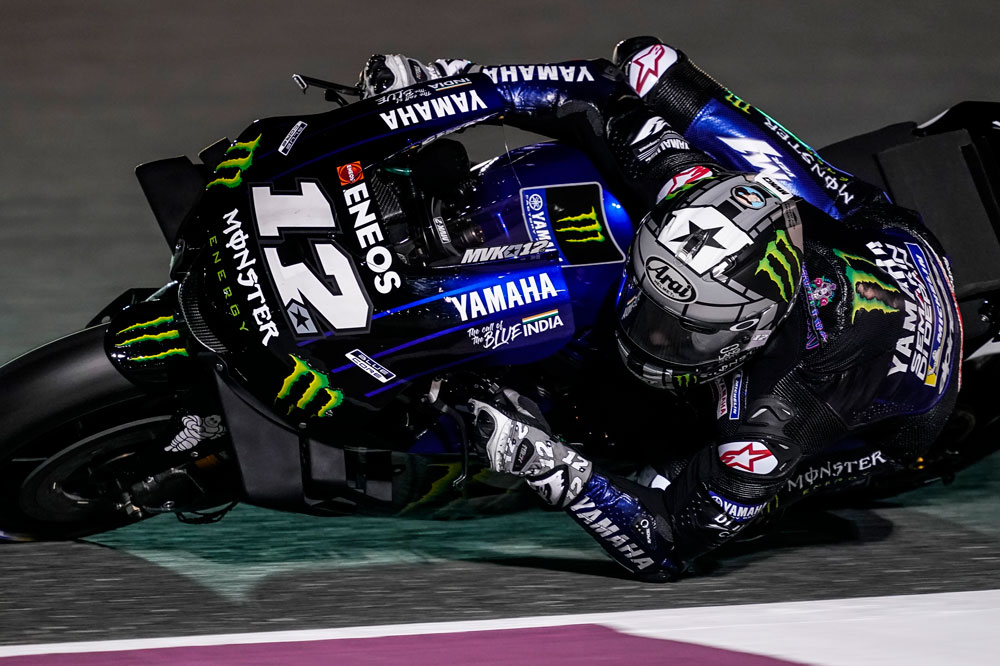 Maverick Viñales durante los entrenamientos MotoGP en Qatar