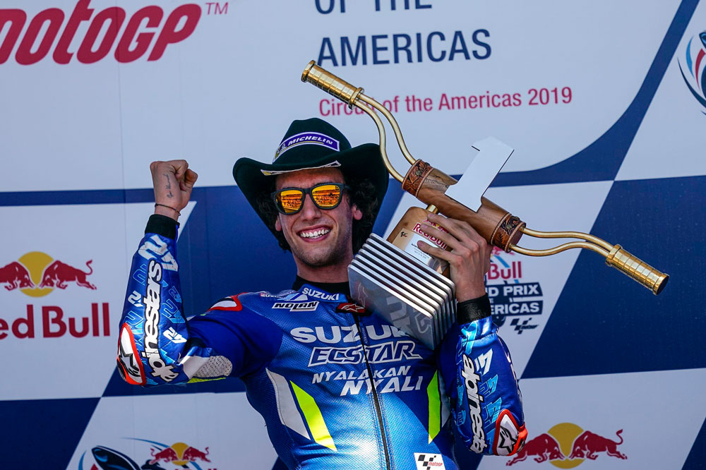 Alex Rins logró su primera victoria en MotoGP en el GP Americas, la prueba anterior al GP de Jerez