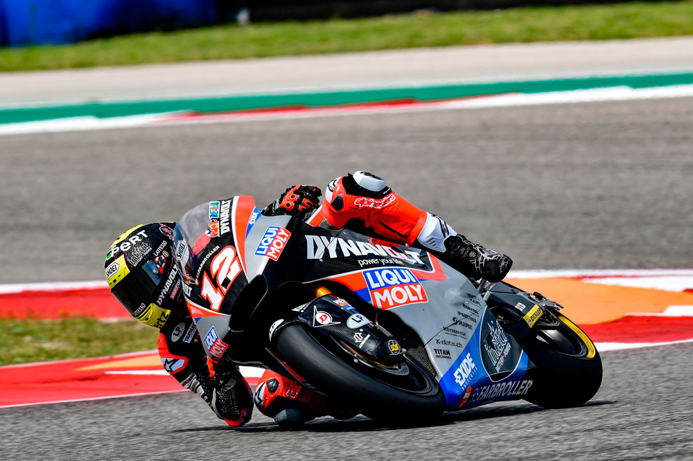 Thomas Luthi logró la victoria para el Dinavolt Team en la categoría Moto2 del GP Américas