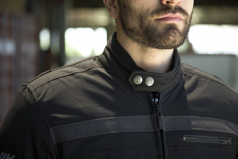 Chaqueta moto BlackJack en negro de Hevik