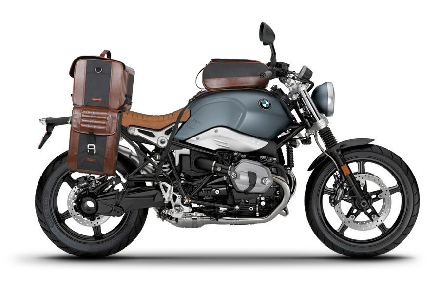 BMW R Nine T con bolsas SR Cafe Racer de Shad