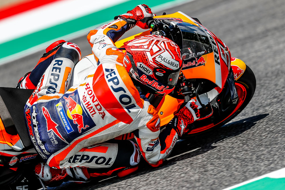 Marc Márquez supo administrar bien las carencias de su Honda en el GP de Italia