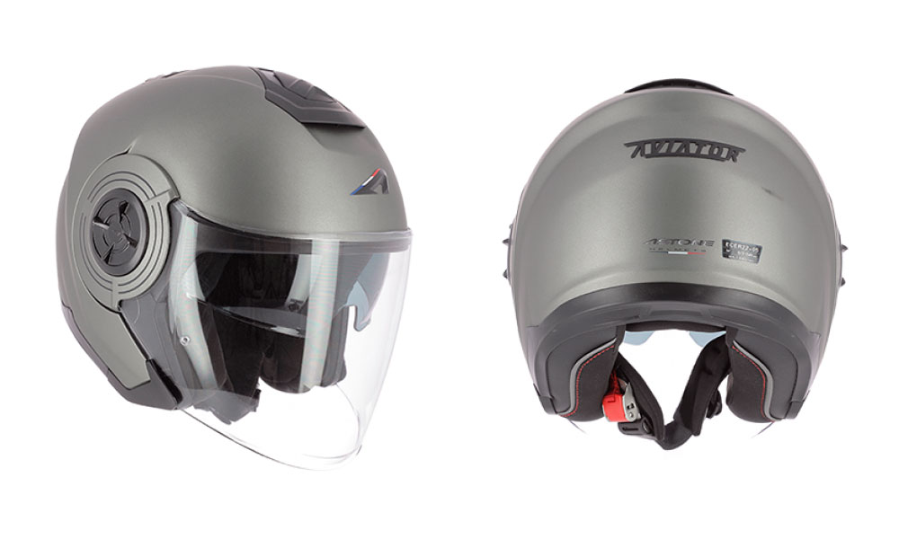 Casco jet Aviator de Astone Helmets gris