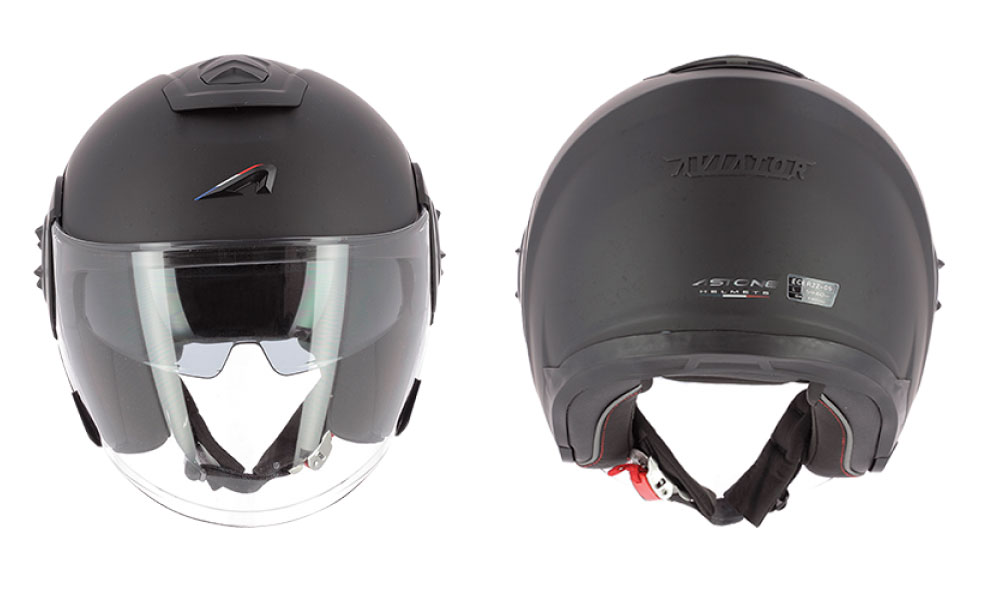 Casco jet Aviator de Astone Helmets negro