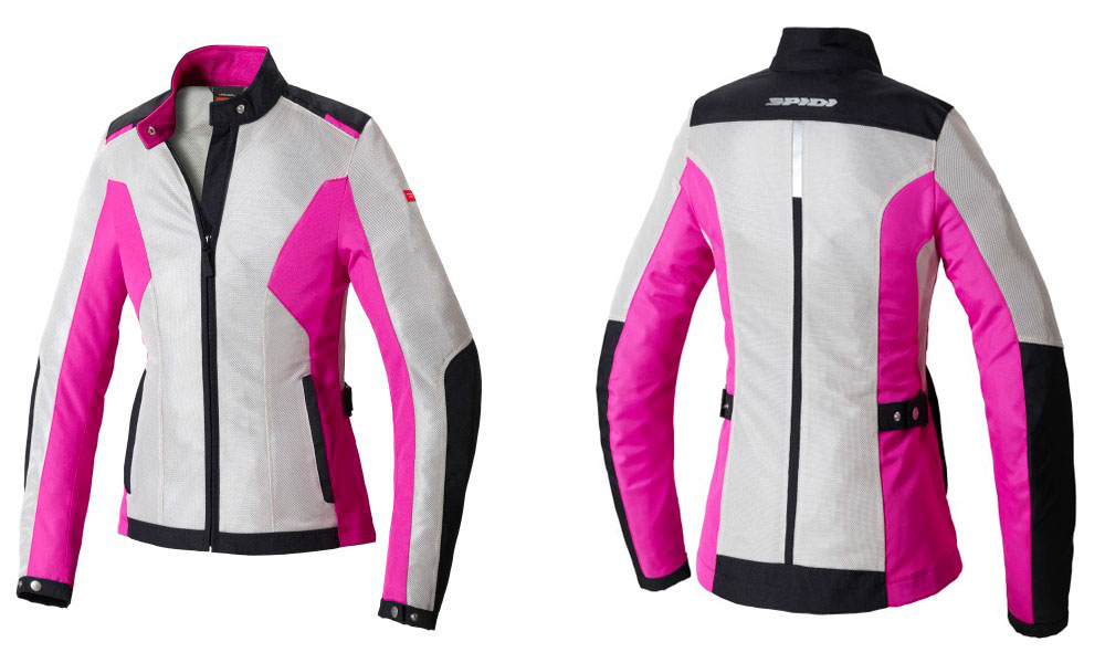 Chaqueta Solar Net Ladyde Spidi en gris y fucsia
