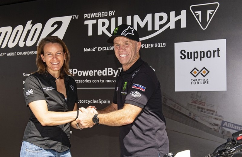 Randy Mamola y Paloma Lence Triumph