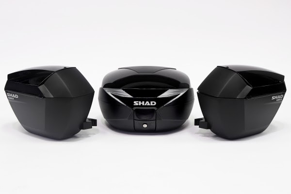 Maletas 23 y baúl 39 de SHAD en negro