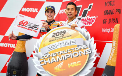 Marquez brinda el título de constructores a Honda en Japón