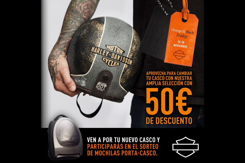 Llévate un casco Harley-Davidson con descuento en los Orange & Black Friday